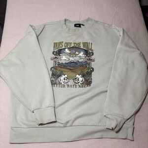 Vans Off The Wall Better Days Ahead Graphic Sweatshirt Mens Medium Sage Green
